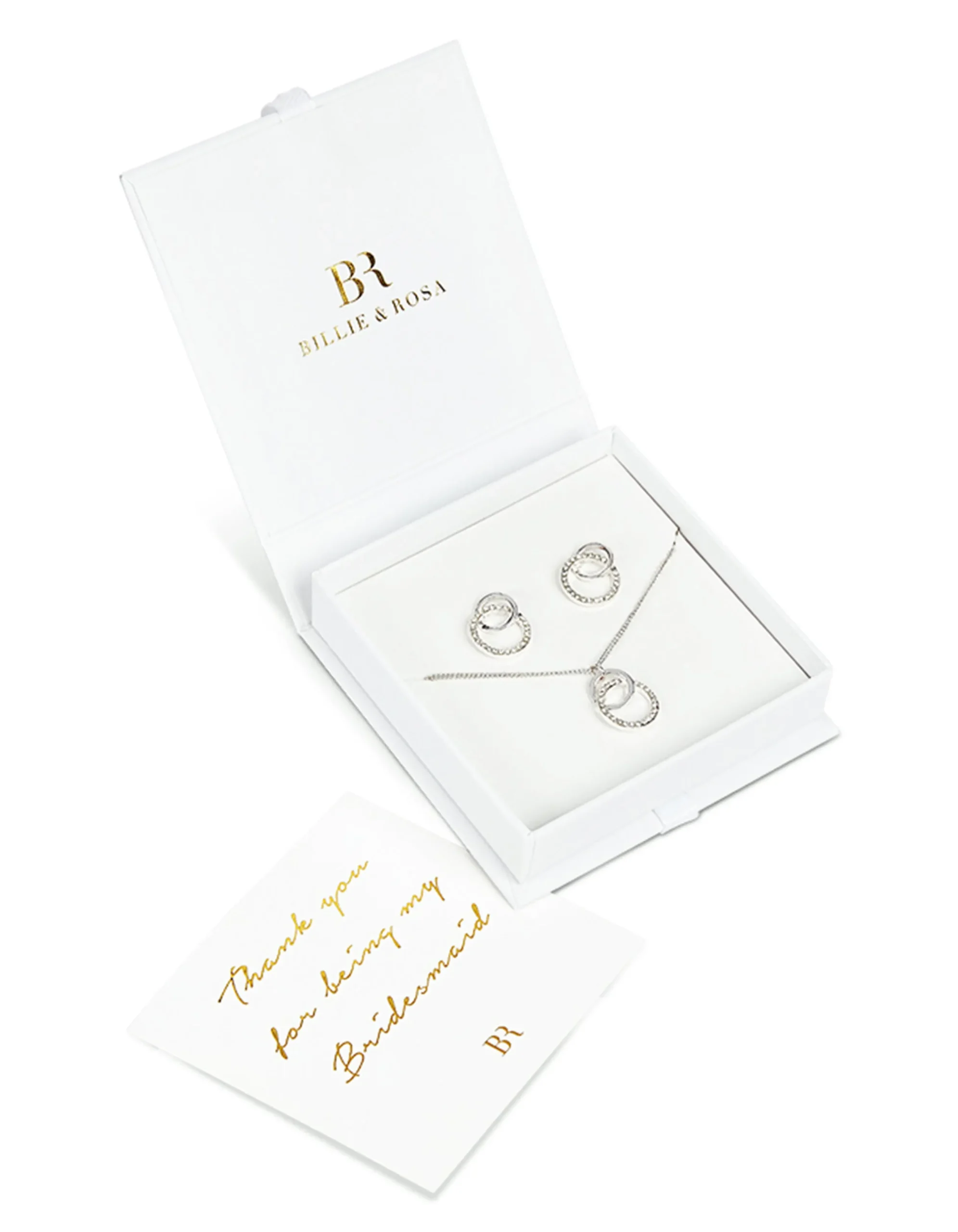 Circle Pendant & Earrings Set